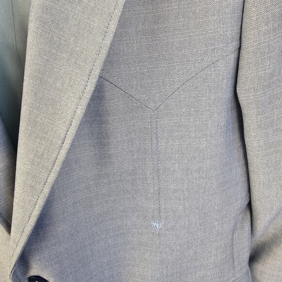 Vintage Circle S Western Suit 42R Shiloh Pearl Blue Poly USA Made - Picture 3 of 13